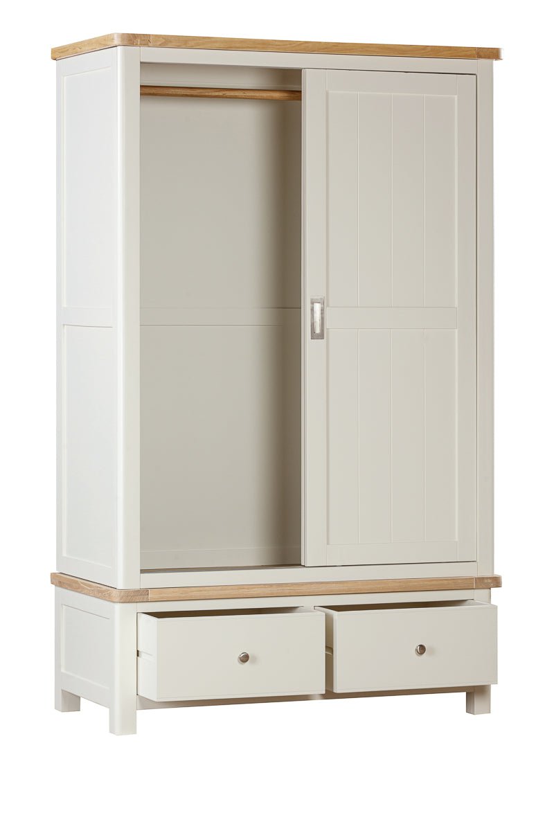Your Home Style Wardrobe Foxley Painted Double Robe with 2 Sliding Doors & 2 Drawers