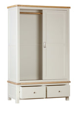 Your Home Style Wardrobe Foxley Painted Double Robe with 2 Sliding Doors & 2 Drawers