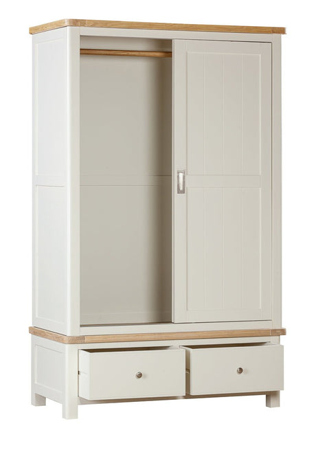 Your Home Style Wardrobe Foxley Painted Double Robe with 2 Sliding Doors & 2 Drawers