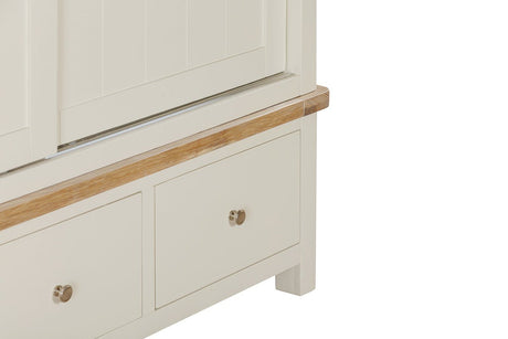 Your Home Style Wardrobe Foxley Painted Large robe with 2 Sliding Doors & 3 Drawers