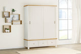 Your Home Style Wardrobe Foxley Painted Large robe with 2 Sliding Doors & 3 Drawers
