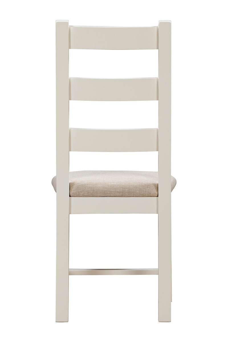 Your Home Style Dining Chairs Foxley Painted Pair of Ladderback Chairs with Fabric Seat