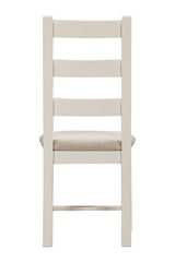 Your Home Style Dining Chairs Foxley Painted Pair of Ladderback Chairs with Fabric Seat