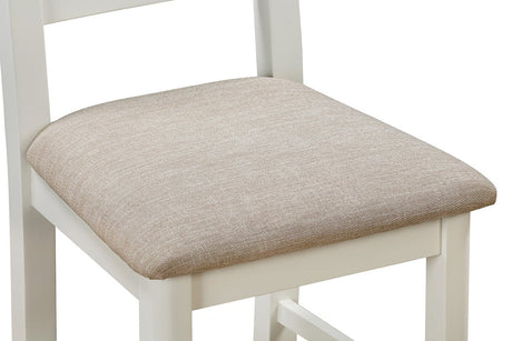 Your Home Style Dining Chairs Foxley Painted Pair of Ladderback Chairs with Fabric Seat