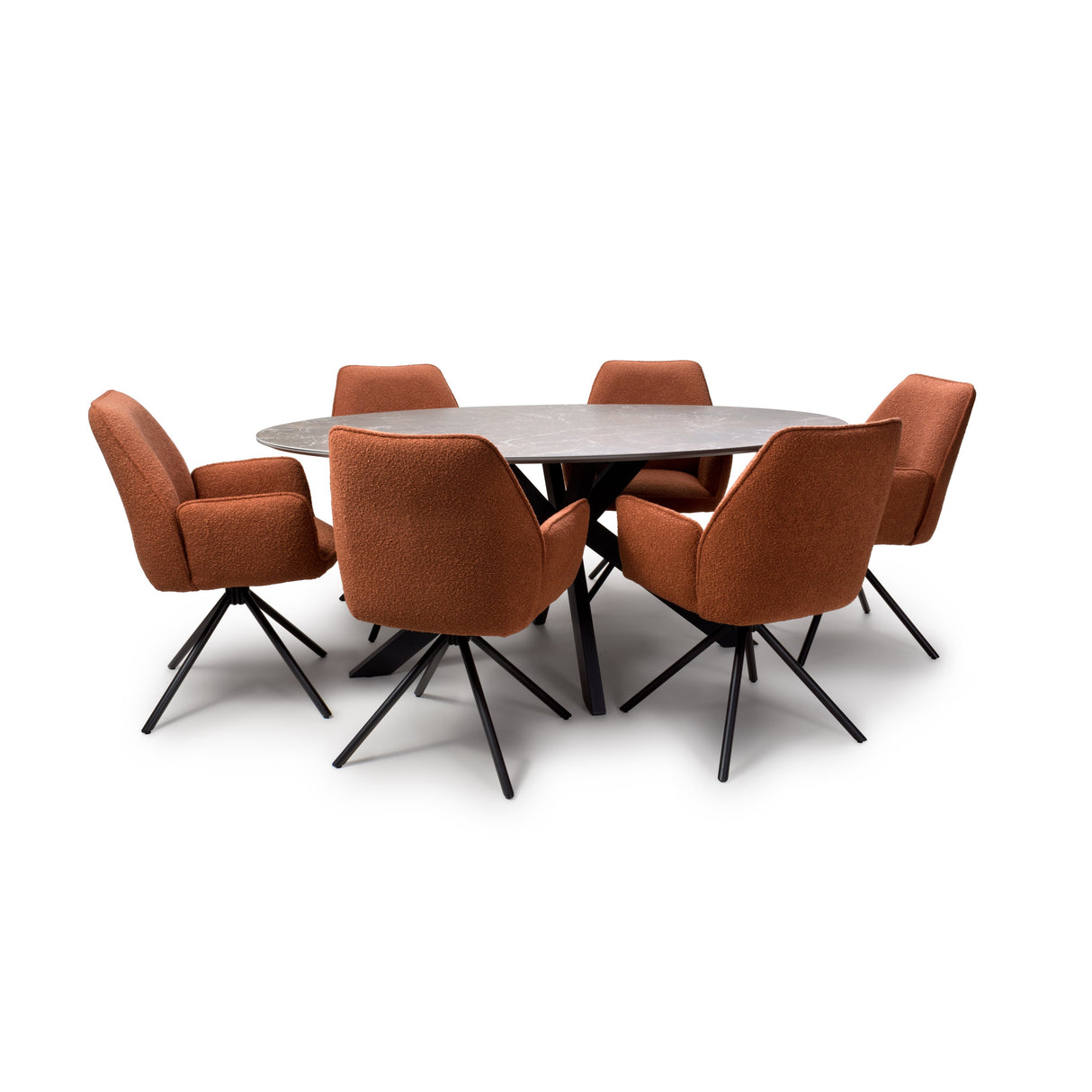 Furniture Link Dining Table Extending Galaxy Oval Table 1800mm