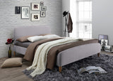 Time Living Bed Frame Double 135cm / Light Grey Geneva Fabric Bed Frame
