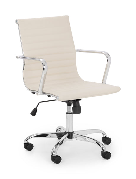 Julian Bowen Office Chair Gio Ivory & Chrome Office Chair