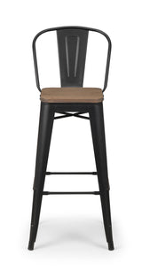 Julian Bowen Bar Stool Grafton Metal Bar Stools - Sold in pairs