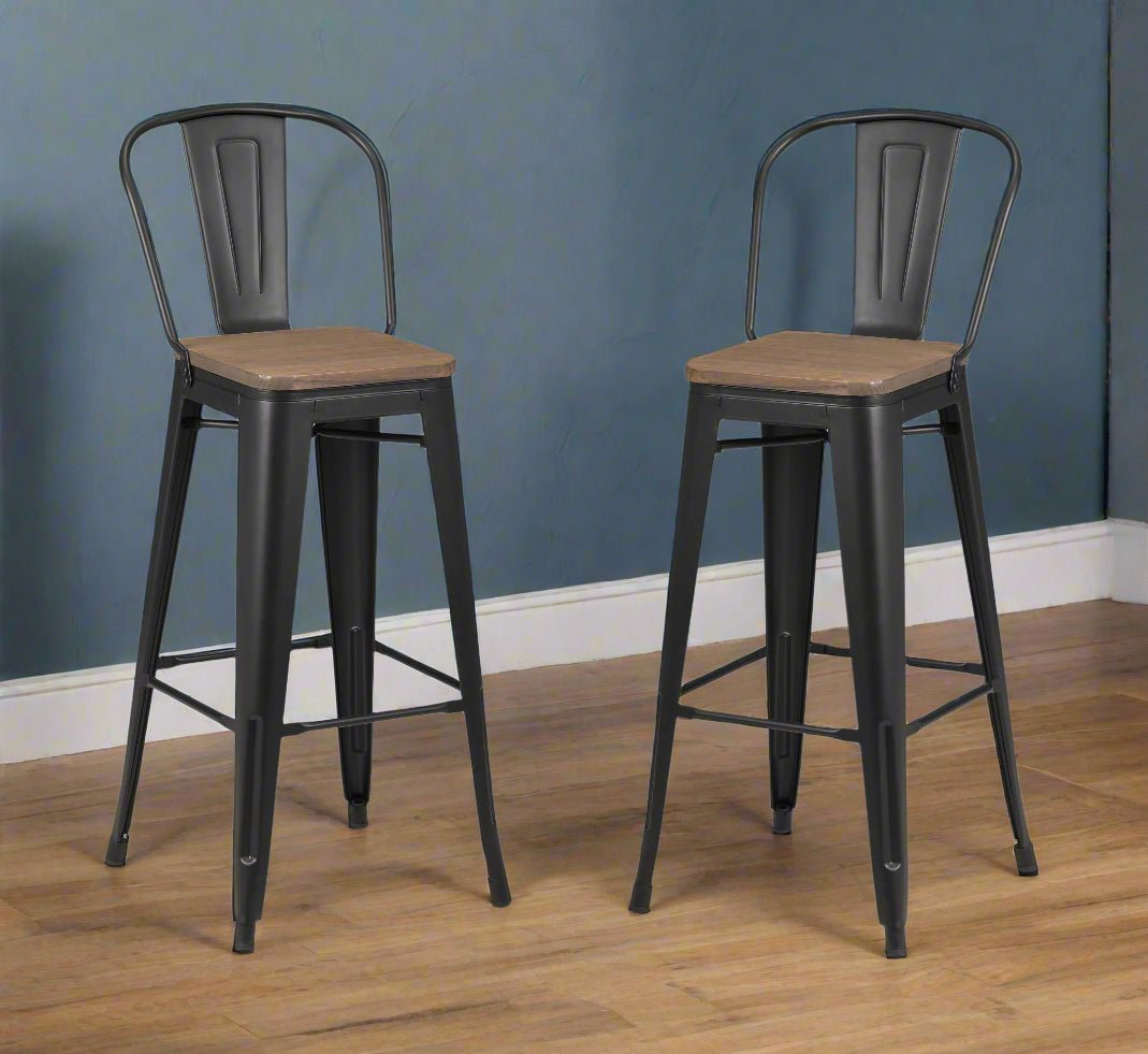 Julian Bowen Bar Stool Grafton Metal Bar Stools - Sold in pairs