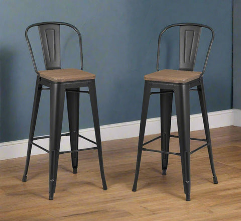 Grafton Metal Bar Stools - Sold in pairs