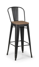 Julian Bowen Bar Stool Grafton Metal Bar Stools - Sold in pairs