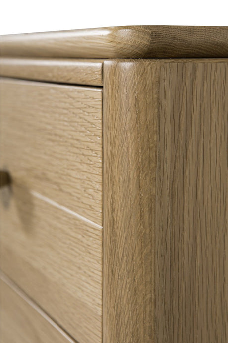 Vida Living Chest of Drawers Hadley Medium Natural 5 Drawer Chest of Drawers