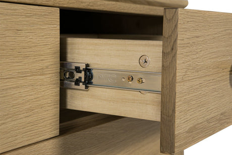 Vida Living Chest of Drawers Hadley Medium Natural 5 Drawer Chest of Drawers