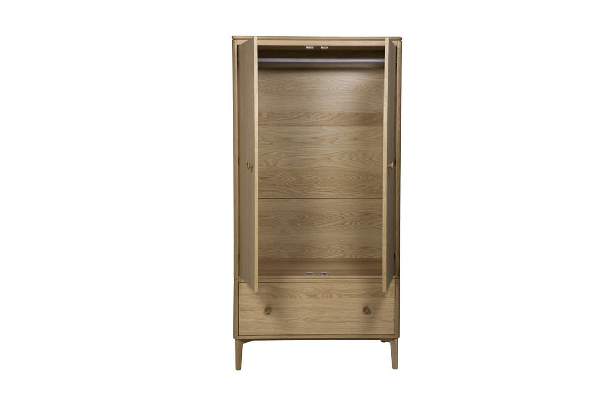 Vida Living Wardrobe Hadley Natural 2 Door Wardrobe