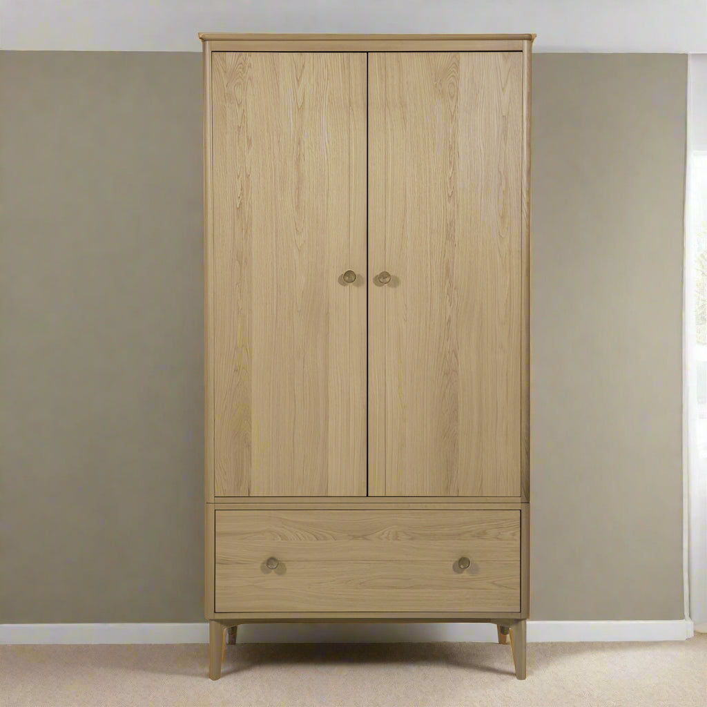 Vida Living Wardrobe Hadley Natural 2 Door Wardrobe