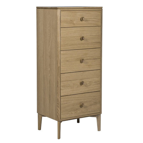 Vida Living Chest of Drawers Hadley Natural Tall 5 Drawer Chest of Drawers