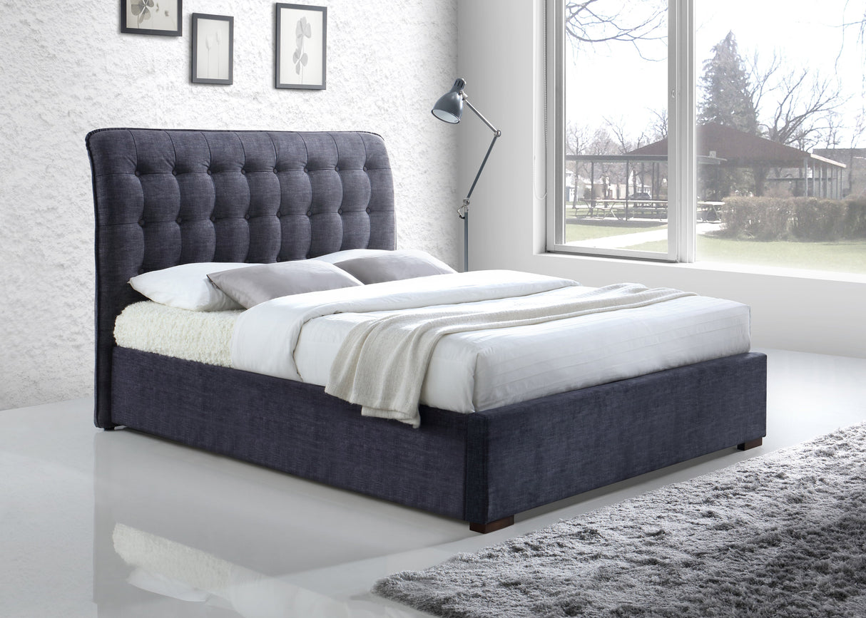 Time Living Bed Frame Double 135cm / Dark Grey Hamilton Fabric Bed Frame