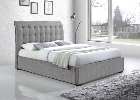 Time Living Bed Frame Double 135cm / Light Grey Hamilton Fabric Bed Frame