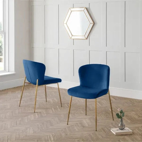 Julian Bowen Dining Chairs Harper Dining Chairs - Blue - Sold in pairs