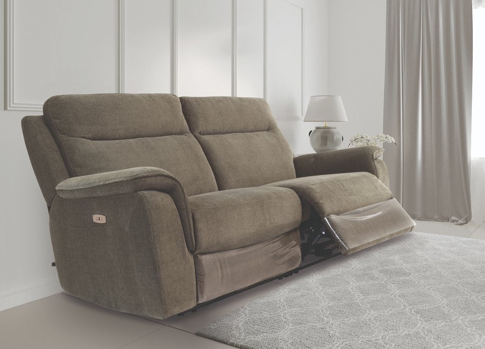 Earth Collection Reclining Sofas Green Havilah Electric Reclining 3 Seater Sofa