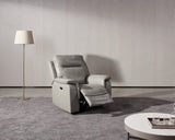 Earth Collection Recliners Grey Leather Havilah Electric Reclining Chair