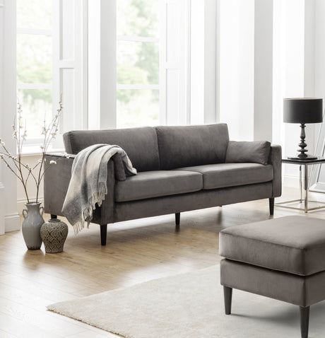 Julian Bowen Sofas Hayward Velvet Grand 3 Seater Sofa