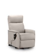 Julian Bowen Rise & Recline Chairs Helena Rise & Recline Chair- Pebble Faux Leather