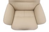 GFA Reclining Chair Hudson Leather Manual Recliner Swivel Chair and Foot Stool