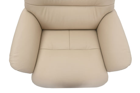 GFA Reclining Chair Hudson Leather Manual Recliner Swivel Chair and Foot Stool