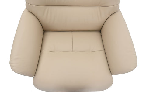 GFA Reclining Chair Hudson Leather Manual Recliner Swivel Chair and Foot Stool