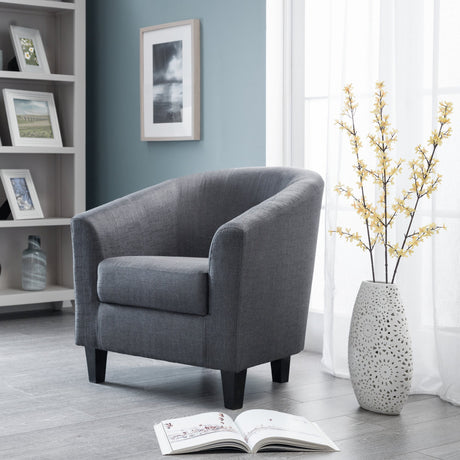 Julian Bowen Accent Chair Hugo Tub Chair - Slate Grey