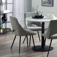 Julian Bowen Dining Chairs Iris Boucle Dining Chairs - Grey - Sold in pairs