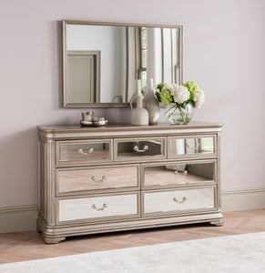 Vida Living Chest of Drawers Jessica Mirrored Dressing Chest of Drawers