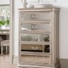 Vida Living Chest of Drawers Jessica Mirrored Tall Chest of Drawers