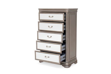 Vida Living Chest of Drawers Jessica Mirrored Tall Chest of Drawers