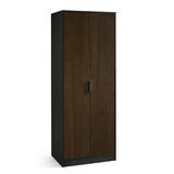Julian Bowen Wardrobes Walnut/Black Julian Bowen Alba 2 Door Wardrobe
