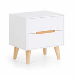 Julian Bowen Bedside White Julian Bowen Alicia 2 Drawer Bedside