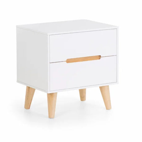 Julian Bowen Bedside White Julian Bowen Alicia 2 Drawer Bedside
