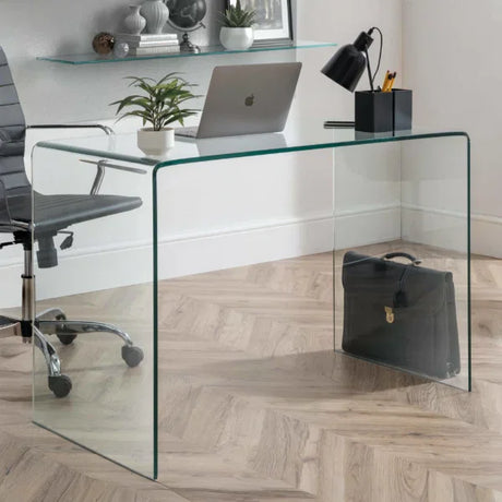 Julian Bowen Desk Julian Bowen Amalfi Bent Glass Desk