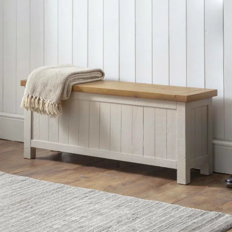 Julian Bowen Benches Grey Wash Julian Bowen Aspen Storage Bench