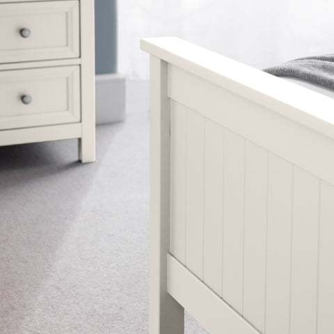 Maine 150cm King Bed - Surf White