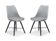 Julian Bowen Dining Chairs Kari Dining Chairs - Grey Seat & Black Legs - Sold in pairs