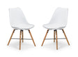 Julian Bowen Dining Chairs Kari Dining Chairs - White Seat & Oak Legs - Sold in pairs