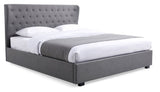 Kyoto Bed Kensington Grey Ottoman Bed & Buttoned Headboard