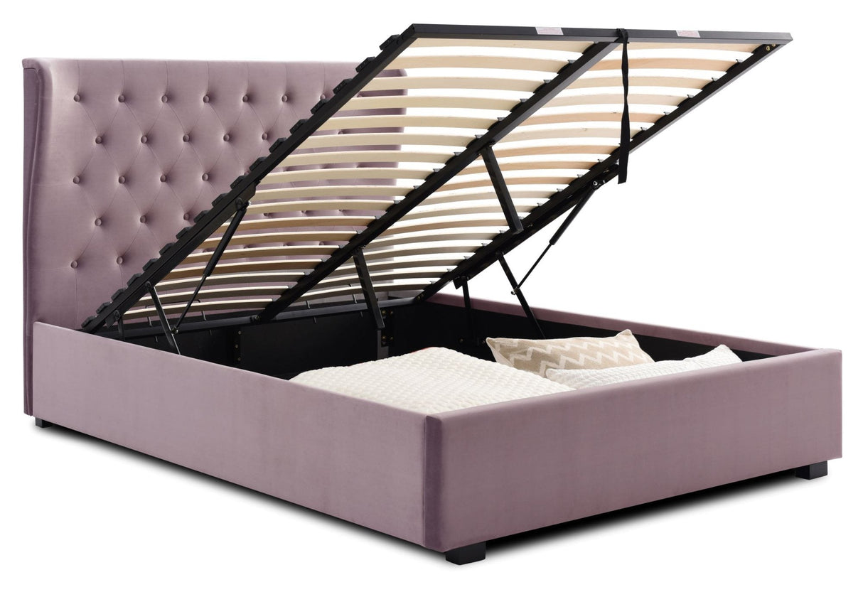 Kyoto Bed Kensington Velvet Ottoman Bed