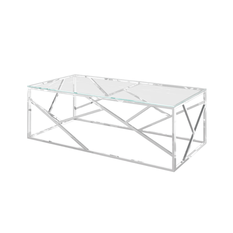 Kieta Glass & Chrome Coffee Table