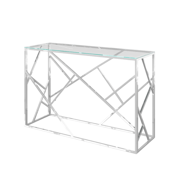 Torelli Console Table DefaultTitle Kieta Glass & Chrome Console Table