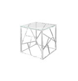 Torelli Side Table DefaultTitle Kieta Glass & Chrome Side Table