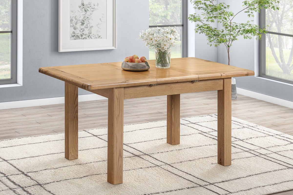 Your Home Style Dining Table Kingston Oak 120/160 Butterfly Extending Dining Table