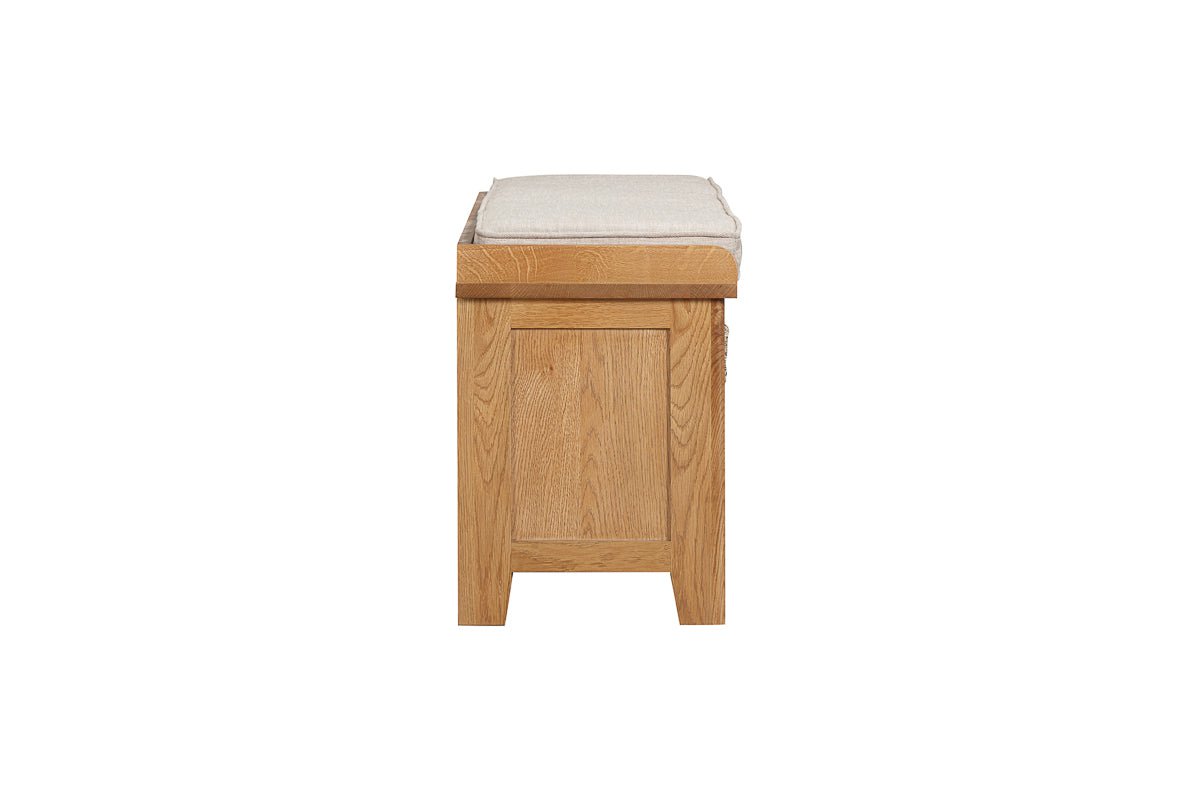 Your Home Style Hall Bench Kingston Oak Hall Bench with Baskets
